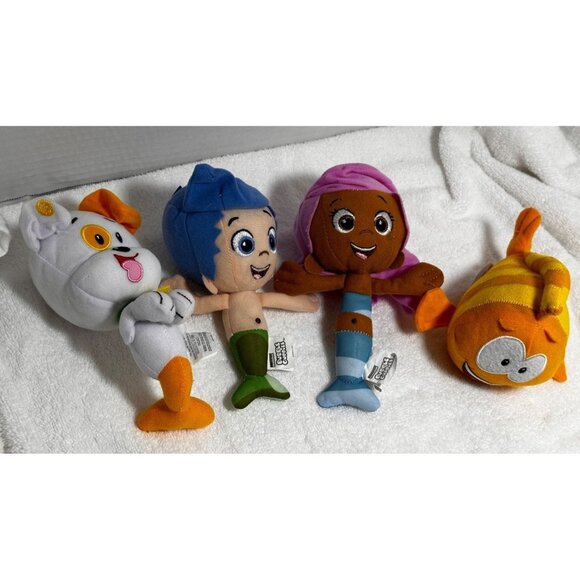 Bubble Guppies lot of 4 plush bubble puppy gil molly Mr. Grouper stuffed animals - Picture 2 of 9